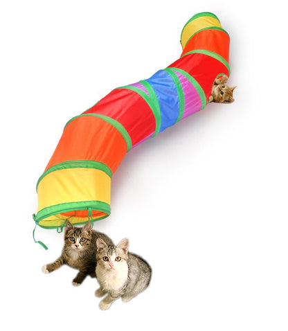 Färgglad kattunnel