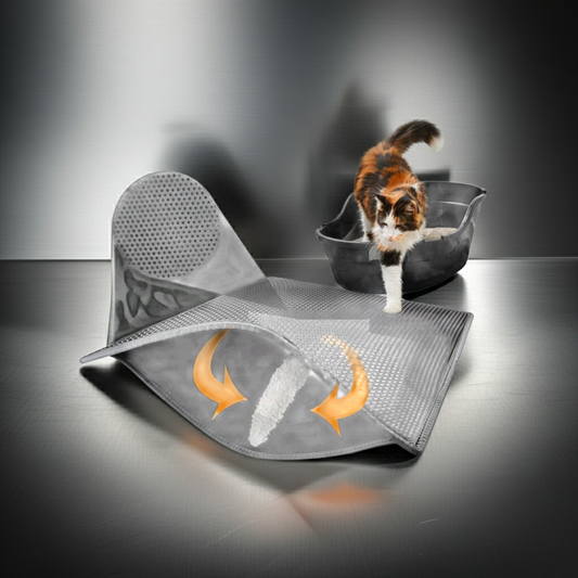 Kattsandsmatta med dubbel lager