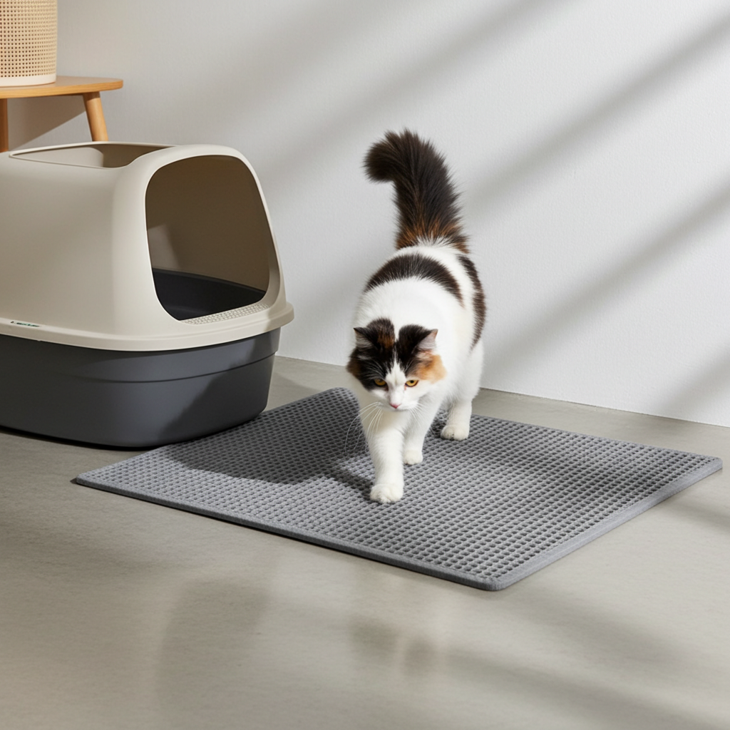 Kattsandsmatta med dubbel lager