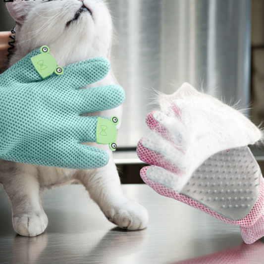 Pälsvårdshanske med djurmotiv