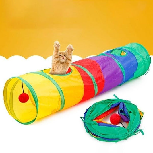 Färgglad kattunnel