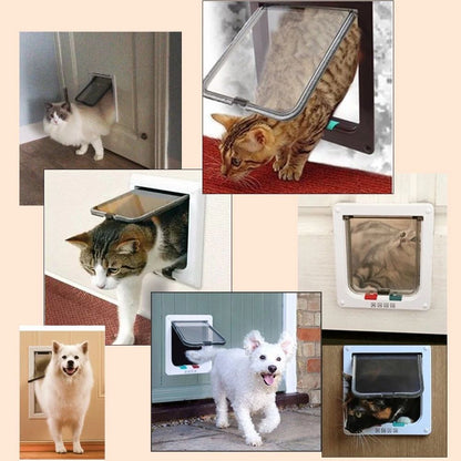 4-vägs låsbar katt och hundlucka